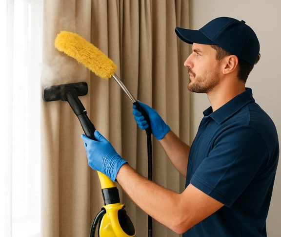 Trusted residential curtain cleaning technician Matty Curtain Cleaning brownsville-nsw QLD