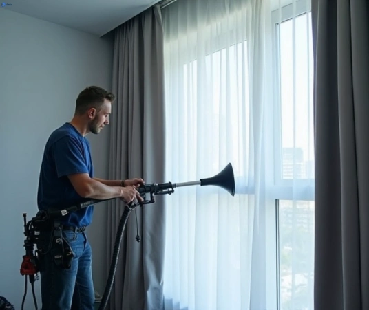Professional commercial curtain cleaning process equipment Matty Curtain Cleaning brownsville-nsw