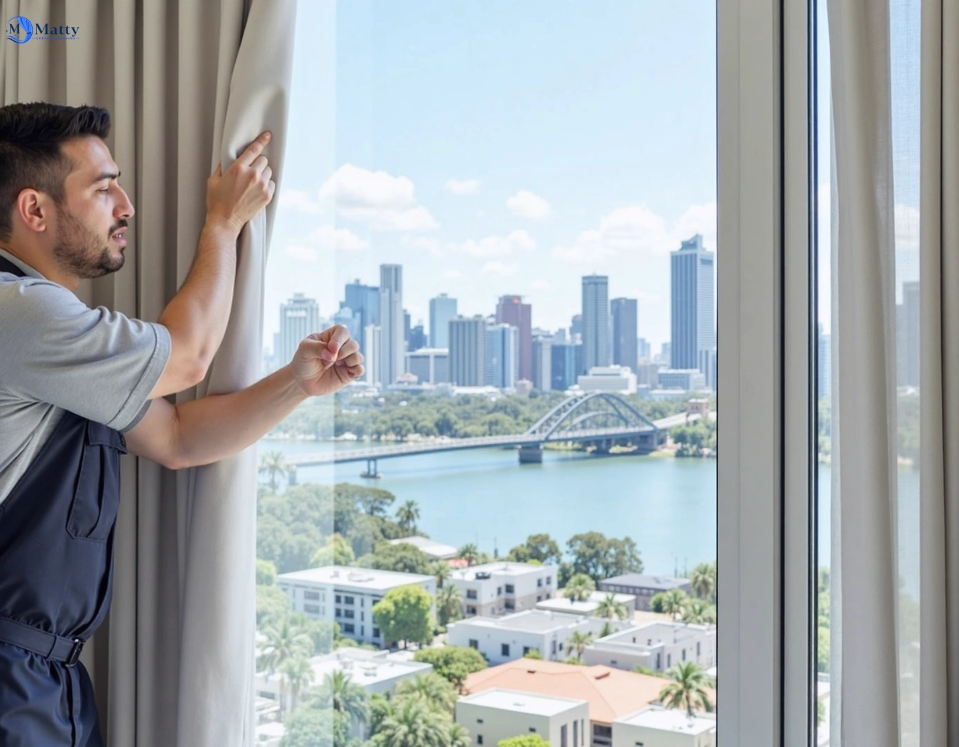 Professional curtain steam cleaning service brownsville-nsw QLD by Matty Curtain Cleaning
