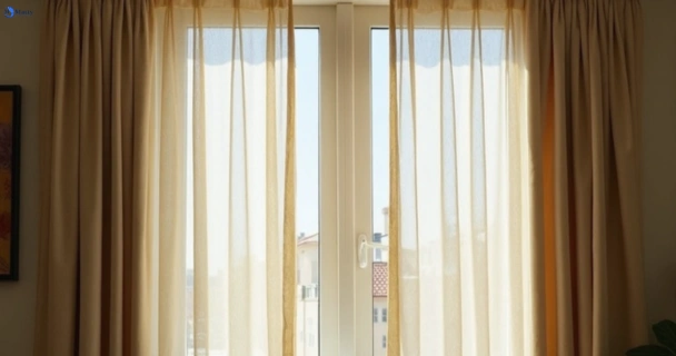 Dusty and dull curtains in brownsville-nsw before steam cleaning